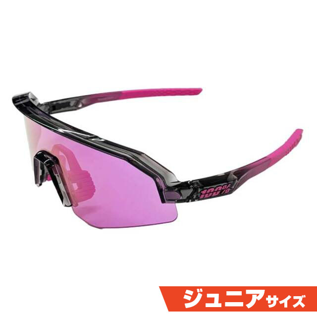 樂天商城 - ＼12日20時〜15日最大1500円CP／【マジッククーポン10%OFF対象】100%(ワンハンドレッド) ジュニア用スポーツサングラス スレンデール ユース パープルMLミラーレンズ 60066-00005 Pトランスルーセントグレー(25y9m)[次回使えるクーポンプレゼント]