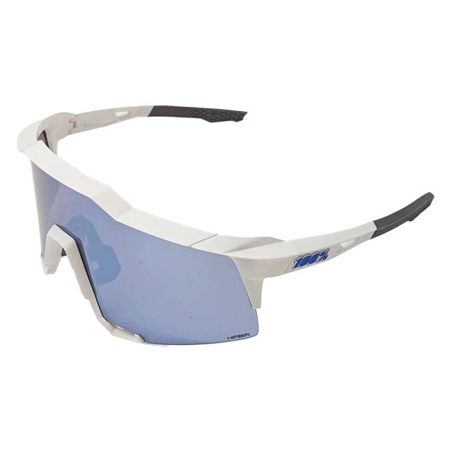 樂天商城 - 72時間限定15%OFFクーポン対象！【10％OFFマジッククーポン対象】100%(ワンハンドレッド) スポーツサングラス SPEEDCRAFT スピードクラフト HiPER ブルー MLミラーレンズ クリアレンズ付 60007-00012P マットホワイト(24y12m)[次回使えるクーポンプレゼント]