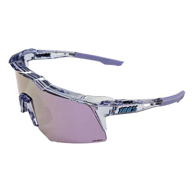 【11％OFFマジッククーポン】100%(ワンハンドレッド) スポーツサングラス スピードクラフト XS ハイパーミラーレンズ クリアレンズ付 60009-00002 PTラベンダー(24y8m)[次回使えるクーポンプレゼント]