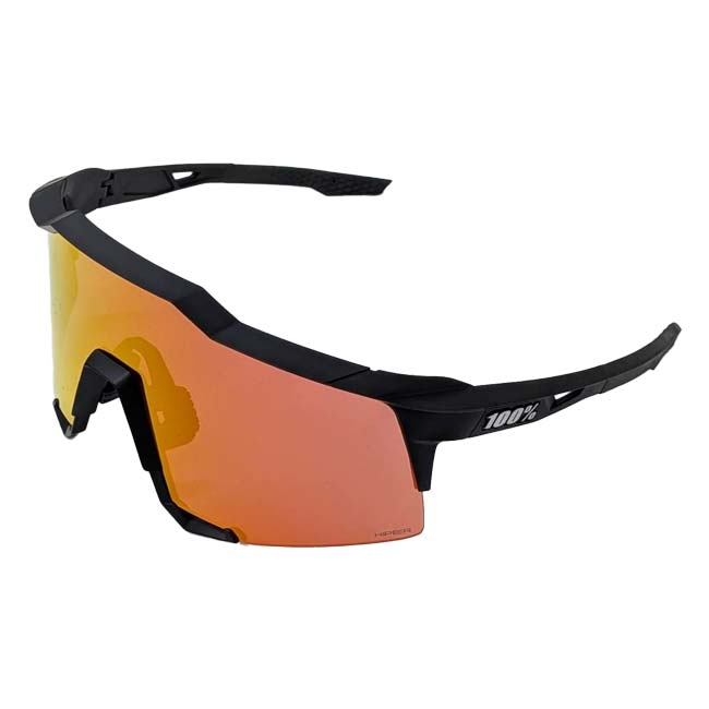 Rakuten - ＼30日-1日まで15％OFF対象／【11%OFFマジッククーポン】100%(ワンハンドレッド) スポーツサングラス SPEEDCRAFT マルチレイヤーミラー レンズ クリアレンズ付 60007-00008P S.T.Black×H.Red(22y7m)[次回使えるクーポンプレゼント]