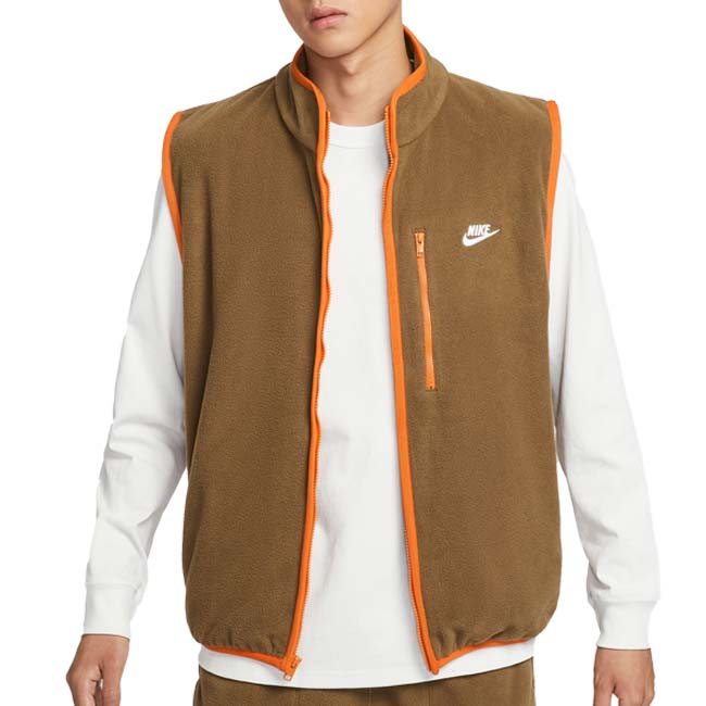 Rakuten - ＼6月3日20時から7日まで最大1000円クーポン／【日本サイズ】ナイキ(NIKE) 2025 HO メンズ スポーツウェア クラブ ウィンタライズド ベスト HV1447-235 MWブラウン×WH(25y12mトレーニング)[次回使えるクーポンプレゼント]