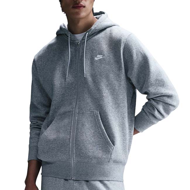 樂天商城 - 【日本サイズ】ナイキ(NIKE) 2025 HO メンズ CLUB クラブ フルジップ フリース 長袖フーディ FN3862-063 ダークグレーヘザー×WH(25y12mトレーニング)[次回使えるクーポンプレゼント]