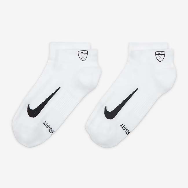 【2足組】ナイキ(NIKE) ユニセックス マルチプライヤー ロー Dri-FIT ゴルフ クォーター ソックス CV2617-100 ホワイト×ブラック(26y1m)[次回使えるクーポンプレゼント]
