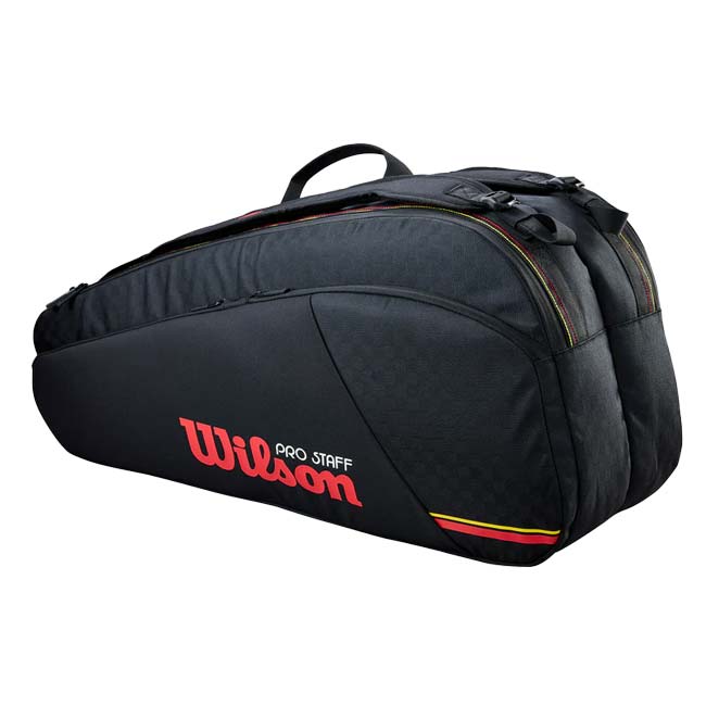 乐天商城 - ＼12日20時〜15日最大1500円CP／【6本収納】ウィルソン(Wilson) 2026 PRO STAFF CLASSIC 6PK プロスタッフ クラシック 6PK ラケットバッグ テニスバッグ WR8051801001 ブラック(26y1m)[次回使えるクーポンプレゼント]