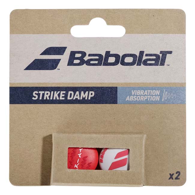 【2個組】バボラ(Babolat) Strike Damp x2 ストライクダンプ 色違い2個セット 700125-100 レッド×ホワイト(26y3m)[次回使えるクーポンプレゼント]