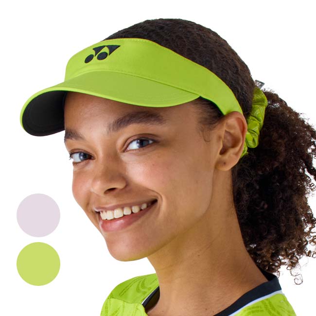 ヨネックス(YONEX) 2026 レディース ロゴ刺繍入りサンバイザー 日よけ　バイザー 40113(26y2m)[次回使..