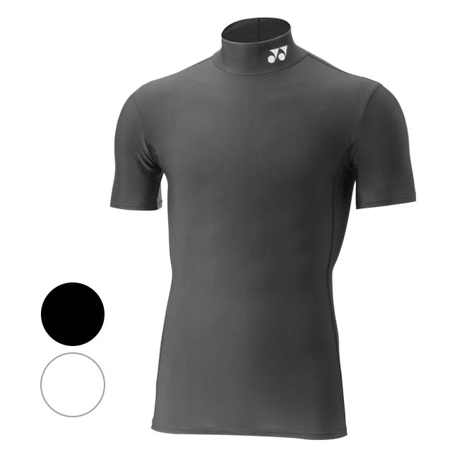 SPEC カラーブラック(007)、ホワイト(011) サイズ日本サイズ-S(身長：162-168cm／胸囲：84-92cm／ウエスト：70-78cm)、M(身長：167-173cm／胸囲：88-96cm／ウエスト：74-82cm)、L(身長：172-178cm／胸囲：92-100cm／ウエスト：78-86cm)、O(身長：177-183cm／胸囲：96-104cm／ウエスト：82-90cm) 素材ポリエステル90%、ポリウレタン10% 原産国/製造国日本 仕様・特徴全身をサポートするリラックスアンダーウエア。サステナブルにリニューアル！程よいフィット感の着圧で筋肉をサポートし、スポーツはもちろん、日常でも着用できるモデルです。 ・前面衿元左にメーカーロゴ ・ハイネック ・圧迫感のない適度な着圧を実現。快適な着心地で体をやさしくサポート ・伸縮性の高いストレッチ素材で快適な着心地をキープ ・UPF＋の素材を採用。サマーシーズンでも気持ちよく着用可能 ・吸汗速乾素材 ・体を創るフィットネスに ・健康管理のランニングに ※日本バドミントン協会審査合格品 ※ご使用前に必ずパッケージ記載の注意事項をお読みください。 ※ハイネック半袖シャツ以外の衣類等は撮影用です。付属しません。 注意【メール便ご利用の注意】 メール便での発送は厚さ大きさの規定がございますため、厚みのあるパッケージは中身を出し、帽子などの立体的な商品は平らに成型しての発送となります。 また、代金引換・日時指定できません。予めご了承ください。 型崩れ・パッケージなどを気になされる場合は[宅配便]をご選択ください。 メーカー希望小売価格はメーカーサイトに基づいて掲載しています