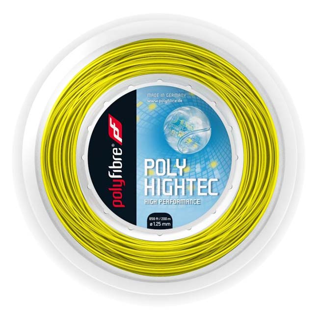 Strings - ＼29日から1日まで8%OFFクーポン／ポリファイバー(Polyfibre) ポリハイテック 1.10／1.15／1.20／1.25／1.30mm イエロー 200Mロール 硬式テニス ポリエステルガット(26y4m)[次回使えるクーポンプレゼント]