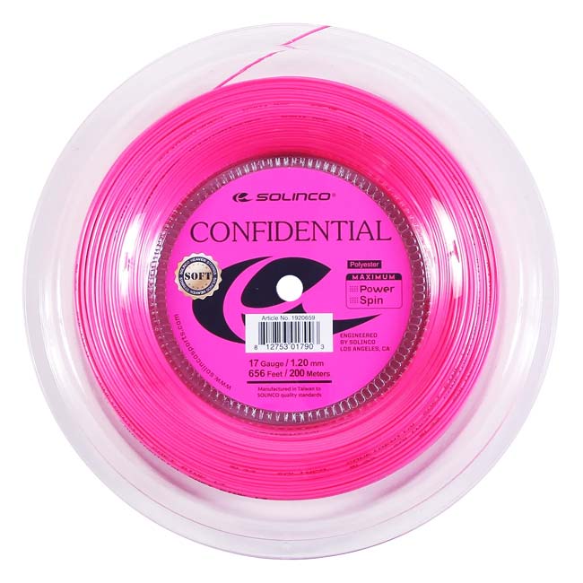 樂天商城 - ソリンコ(SOLINCO) CONFIDENTIAL SOFT コンフィデンシャルソフト ピンク 1.15／1.20／1.25／1.30mm 200Mロール 硬式テニスガット ポリエステルガット(26y4m)[次回使えるクーポンプレゼント]