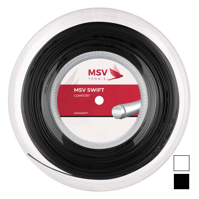 MSV(エムエスブイ) SWIFT スイフト 1.25／1.30mm 200Mロール 硬式テニス ポリエステルガット(26y4m)[次回使えるクーポンプレゼント]