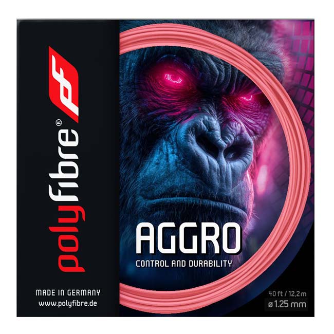 樂天商城 - ＼8日20時〜11日10時まで8％OFFクーポン／【単張パッケージ品】ポリファイバー(Polyfibre) AGGRO アグロ 1.20／1.25mm ピンク 硬式テニス ポリエステルガット(26y4m)[次回使えるクーポンプレゼント]