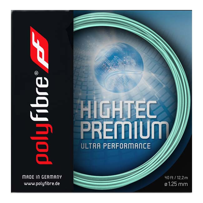 Rakuten - ＼29日から1日まで8%OFFクーポン／【単張パッケージ品】ポリファイバー(Polyfibre) ハイテック プレミアム 1.15／1.20／1.25／1.30mm ブルー 硬式テニス ポリエステルガット(26y4m)[次回使えるクーポンプレゼント]
