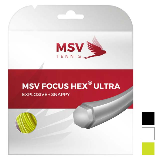 Rakuten - ＼29日から1日まで8%OFFクーポン／【単張パッケージ品】MSV(エムエスブイ) Focus HEX ULTRA フォーカスヘックスウルトラ 1.10／1.15／1.20／1.25／1.30mm 硬式テニス ポリエステルガット(26y4m)[次回使えるクーポンプレゼント]