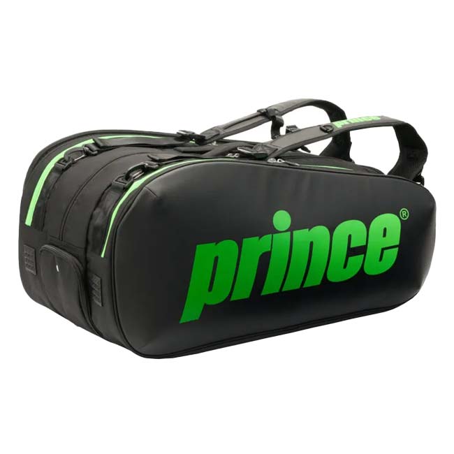 Prince - ＼17日から20日まで8%OFFクーポン／【12本収納】プリンス(Prince) 2026 TOUR TEAM ツアーチーム ラケットバッグ12PK テニスバッグ TT600-240 ブラック×グリーン(26y4m)[次回使えるクーポンプレゼント]