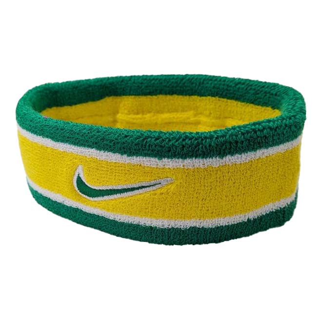 樂天商城 - ナイキ(NIKE) ユニセックス Swoosh スウッシュ クラシック ヘッドバンド BN1101-712 Sイエロー×グリーン(26y4m)[次回使えるクーポンプレゼント]