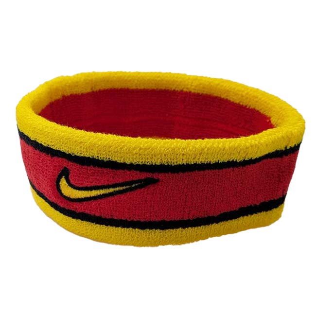 Headband - ＼17日から20日まで8%OFFクーポン／ナイキ(NIKE) ユニセックス Swoosh スウッシュ クラシック ヘッドバンド BN1101-670 Uレッド×イエロー(26y4m)[次回使えるクーポンプレゼント]