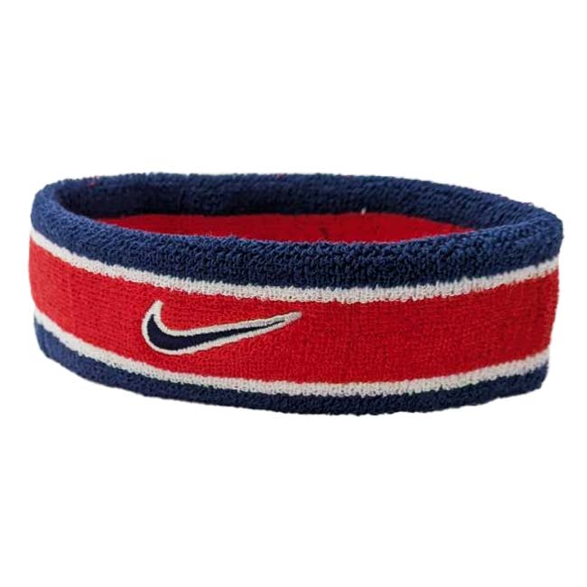樂天商城 - ＼最大1500円クーポン！22日〜27日10時まで／ナイキ(NIKE) ユニセックス Swoosh スウッシュ クラシック ヘッドバンド BN1101-664 Uレッド×ネイビー(26y4m)[次回使えるクーポンプレゼント]