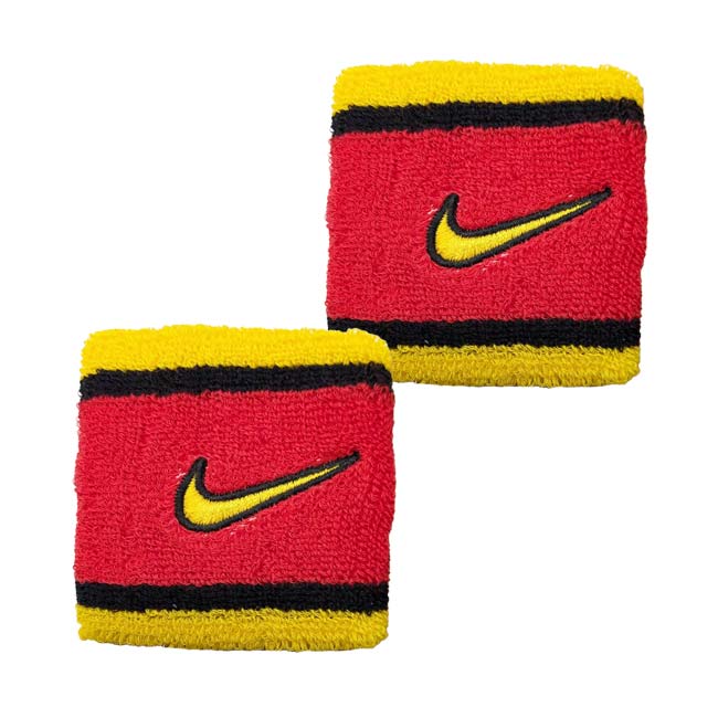 Rakuten - ＼6月3日20時から7日まで最大1000円クーポン／【2個組】ナイキ(NIKE) ユニセックス Swoosh スウッシュ クラシック リストバンド BN3101-670 Uレッド×イエロー(26y4m)[次回使えるクーポンプレゼント]