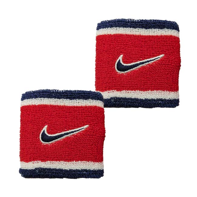 樂天商城 - ＼最大1500円クーポン！22日〜27日10時まで／【2個組】ナイキ(NIKE) ユニセックス Swoosh スウッシュ クラシック リストバンド BN3101-664 Uレッド×ネイビー(26y4m)[次回使えるクーポンプレゼント]