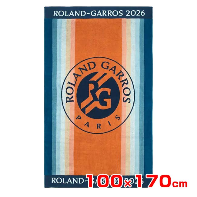 樂天商城 - ＼最大1500円クーポン！22日〜27日10時まで／Roland Garros Official(ローランギャロス) 2026 カレ・ブラン 公式 プレイヤービーチタオル 100×170cm 全仏オープン CSVU0426-MLT マルチカラー(26y4m)[次回使えるクーポンプレゼント]