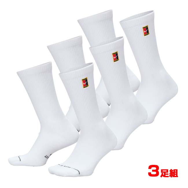 【三足組】ナイキ(NIKE) 2026 SU ユニセックス Everyday Elevated エブリデイ エレベーテッド テニス クルーソックス IH8633-901 マルチカラー(26y5m)[次回使えるクーポンプレゼント]