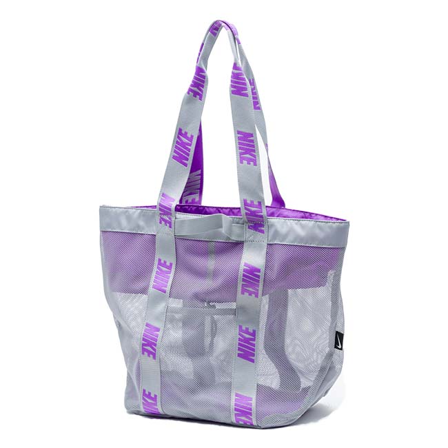 樂天商城 - ＼最大1500円クーポン！22日〜27日10時まで／ナイキ(NIKE) 2026 SS ジュニア メッシュトートプールバッグ 20L スイムバッグ 水泳 男子 女子 1994044-0018 グレー(26y4m)[次回使えるクーポンプレゼント]