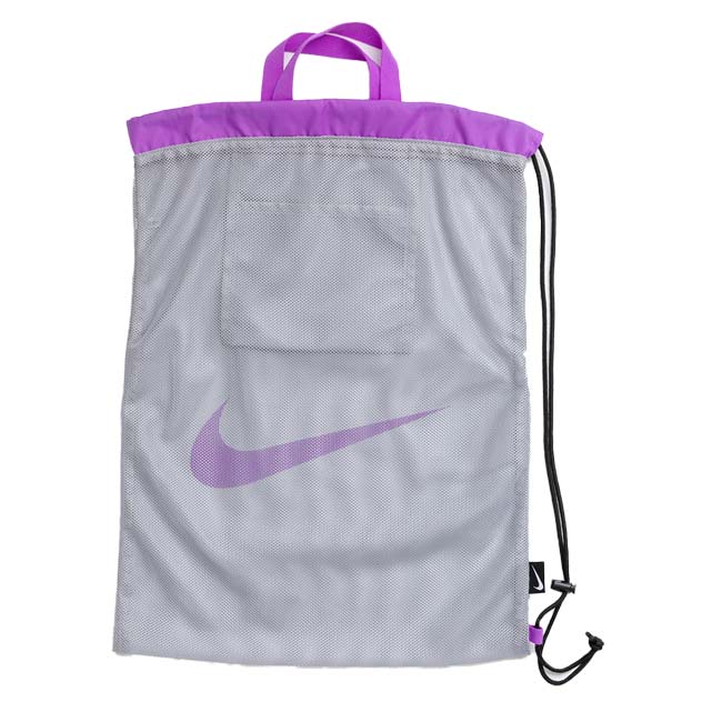 樂天商城 - ＼12日20時〜15日最大1500円CP／ナイキ(NIKE) 2026 SS ジュニア メッシュワンショルダープールバッグ 16L ナップザックタイプ スイムバッグ 水泳 男子 女子 1994043-0018 グレー(26y4m)[次回使えるクーポンプレゼント]