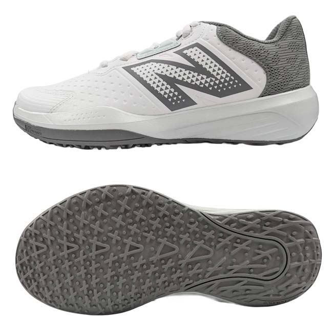 ＼14日〜23日最大1500円OFFクーポン／ニューバランス(new balance) 2026 FW レディース 696 v6 O オムニクレーコート用テニスシューズ W6968FM ホワイト×ブルー(26y7m)[次回使えるクーポンプレゼント]