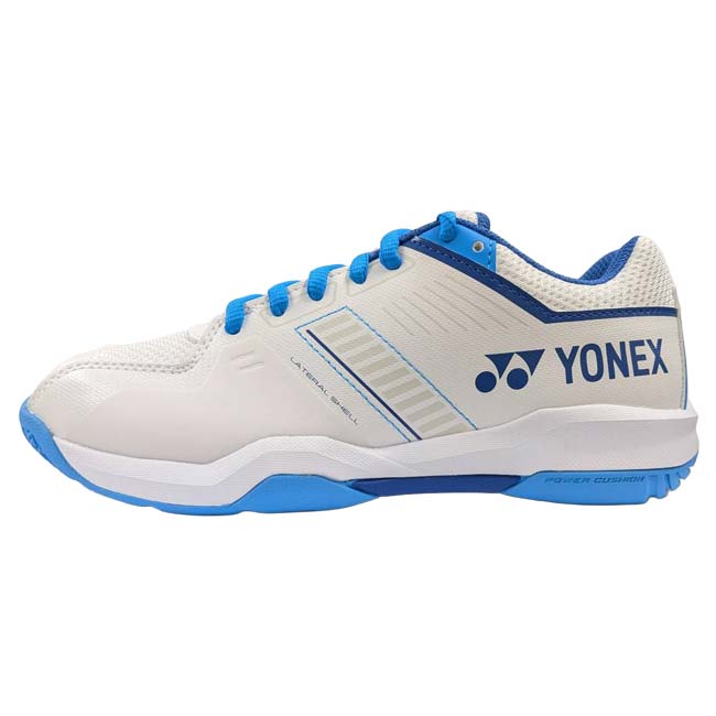 アミュゼスポーツの＼14日〜23日最大1500円OFFクーポン／【バドシューズ】ヨネックス(YONEX) ユニセックス パワークッションストライダーフロー 3E バドミントンシューズ SHBSF1-207 ホワイト×ブルー(26y7m)[次回使えるクーポンプレゼント]｜アングル2