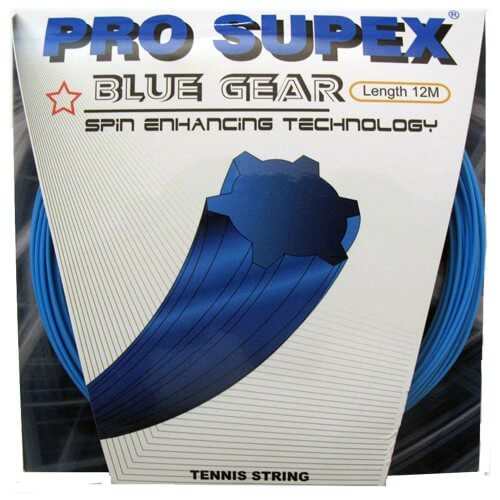 【お試し12Mカット品】プロスペックス ブルーギア 1.19mm／1.25mm／1.28mm 硬式テニス ポリエステルガット PRO SUPEX BLUE GEAR 16y12m [次回使えるクーポンプレゼント]