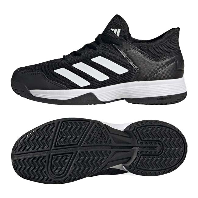 ADIDAS - アディダス(adidas) ジュニア ADIZERO アディゼロ UBERSONIC 4K オールコート用 ジュニアテニスシューズ IG9531-コアブラック×FWホワイト(23y6m)[次回使えるクーポンプレゼント]