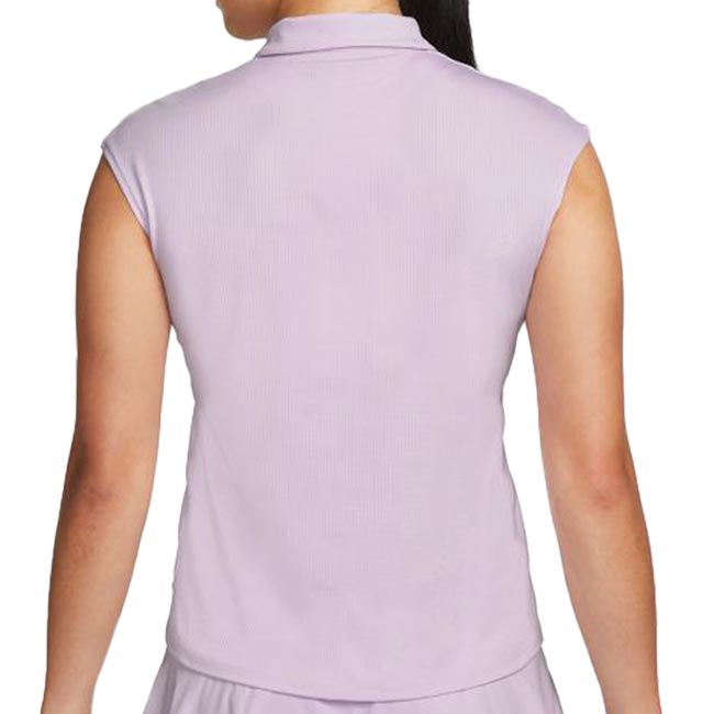 「日本サイズ」ナイキ(NIKE) 2022 SU レディース コート ヴィクトリー ノースリーブポロシャツ CV2474-530 ドール×ブラック(22y6mテニス)[次回使えるクーポンプレゼント]