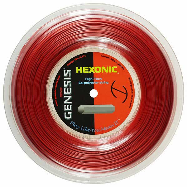 売切り終了！在庫処分特価】ジェネシス(GENESIS) ヘキソニック(1.09mm／1.18mm／1.27mm)200Mロール 硬式テニス ポリエステルガット(17y5m)[次回使えるクーポンプレゼント] 3