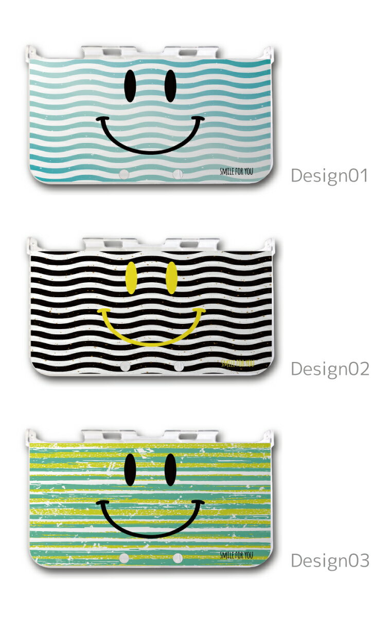 名入れ プレゼント new3DS LL カバー ケース new 3DSLL new 2DS LL 3DS LL カバー Nintendo かわいい おしゃれ 大人 子供 キッズ おもちゃ ゲーム SMILE スマイル デザイン ニコちゃん 星 文字入れ