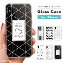 iPhone16e ケース ガラス iPhone16 スマホケース iPhone15 Pro iPhone14 Plus iPhone13 mini iPhone SE ケース TPUケース ガラスケース 韓国 おしゃれ かわいい ブラック ホワイト モノクロ ボーダー ウェーブ スター 星 ドット