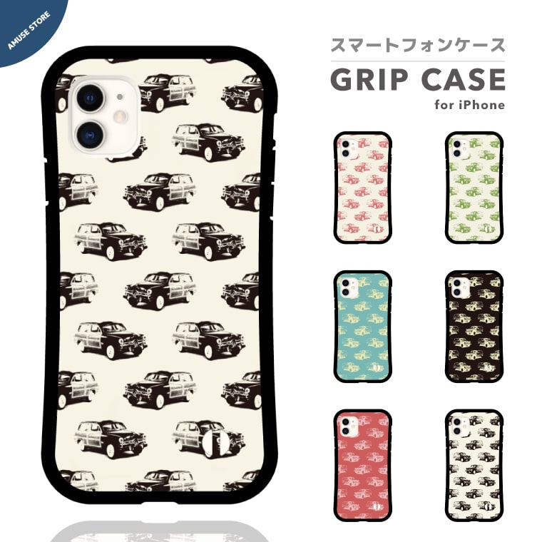 樂天商城 - iPhone17 iPhone17e ケース スマホケース グリップ おしゃれ かわいい iPhone16e iPhone16 iPhone15 iPhone16Pro iPhone14 Plus iPhone13 iPhone Air スマホカバー 携帯ケース グリップケース Car マルチ イラスト車 カー レトロ