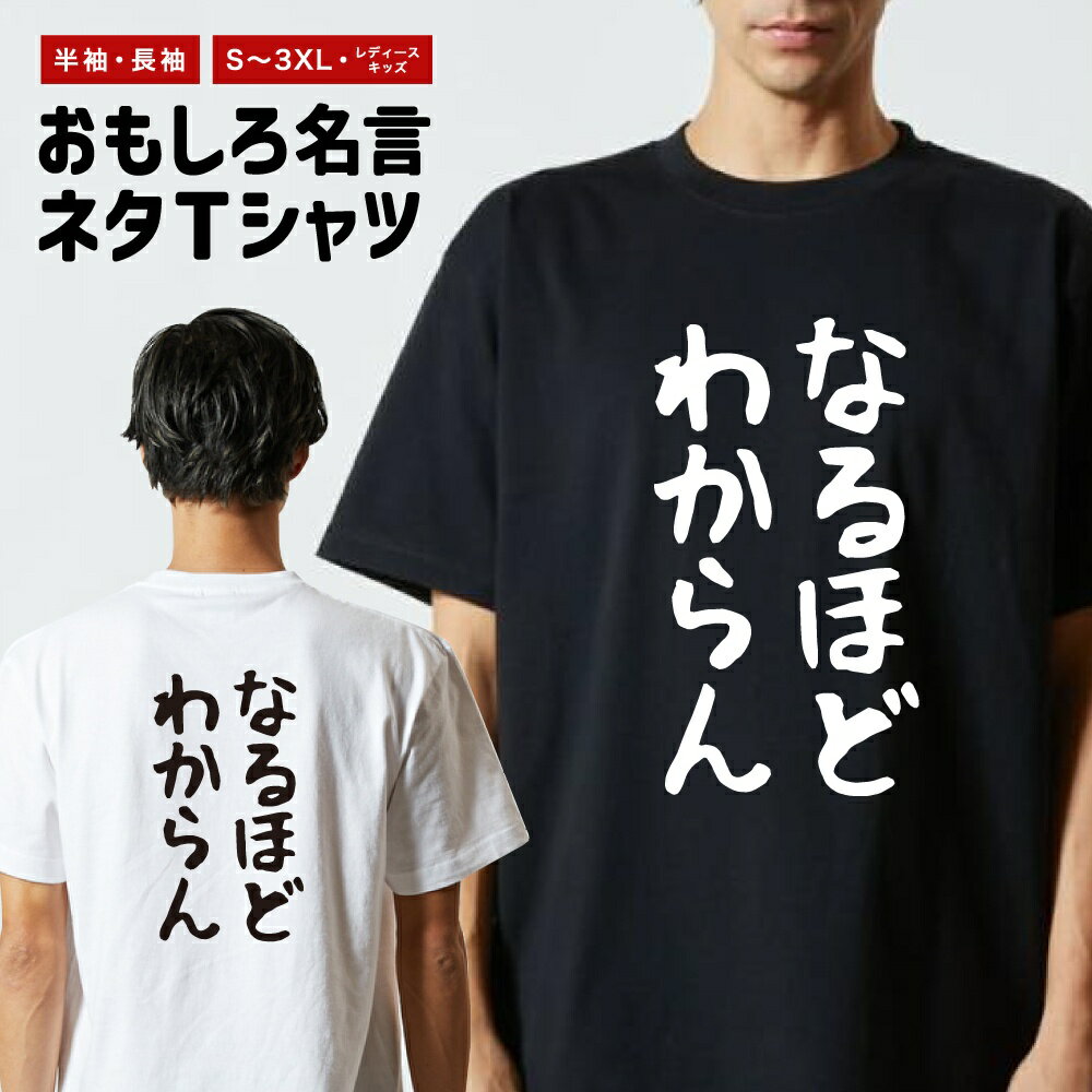 おもしろ Tシャツ おもしろTシャツ メンズ レディース キッズ 半袖 長袖 かわいい ふざけ パロディ 日本語 漢字 文字 プレゼント ギフト ネタTシャツ メッセージTシャツ 文字Tシャツ 名言 迷言 格言 ゆる文字 なるほどわからんのサムネイル