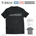 Tシャツ レディース 半袖 おしゃれ プリント 綿100% 大きいサイズ コットン ブラック ホワイト グレー カジュアル ファッション 5.6オンス 白Tシャツ 黒Tシャツ 推し かわいい music Thunder 波形 モノクロ(4)