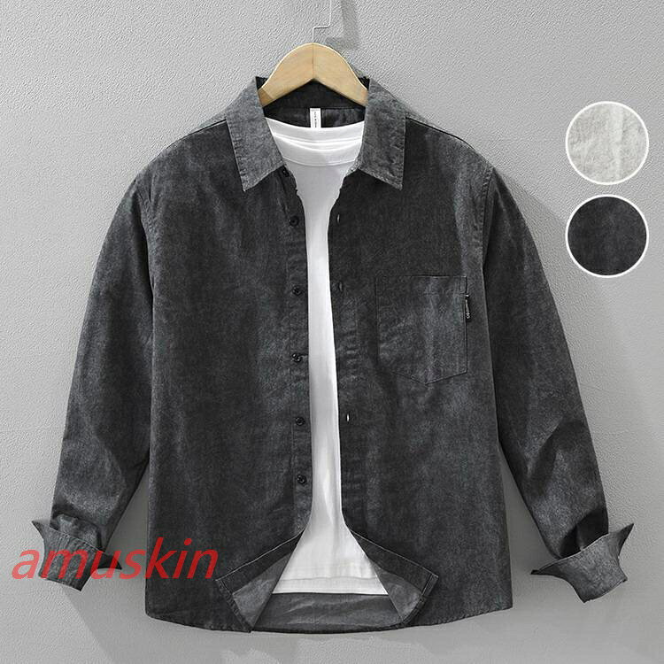 Rakuten - カジュアルシャツ 100%綿 シャツ トップス 長袖シャツ メンズ ファッション 春 夏 秋 40代 50代 60代