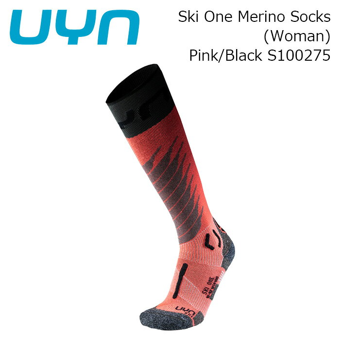 Ski One Merino Socks（Woman）Pink/Black カラー : P059-Pink/Black サイズ : 35/36, 37/38, 39/40, 41/42 Description The Calze Ski One Merino socks offer extraordinary performance thanks to Zerocuff&trade; technology, ensuring a perfect fit and maximum sensitivity. The combination of Merino wool and Natex yarn ensures softness and thermoregulation, keeping feet warm and comfortable even in the most extreme conditions. Details -Innovative Zerocuff&trade; structure eliminates the classic hem for optimal fit and improved blood circulation -Made with precious Merino wool and natural Natex fiber for superior comfort and performance -Cool Air Flow technology with 3D micro channels for foot ventilation and drying -360° protection with the 3D Pre-Shock Shield structure on the Achilles tendon and Shin Protector&trade; at the front -Double section of asymmetrical Target Compression Bandage for localized compression and integrated breathability -Anatomically shaped insole to maximize sports performance Composition POLYAMIDE 56% ACRYLIC 16% WOOL 16% POLYPROPYLENE 9% ELASTANE 3% ※ご注意※ ・実店舗と在庫を共有しているため、タイミングによって完売となる場合がございます。 ・モニターの発色によって色が異なって見える場合がございます。