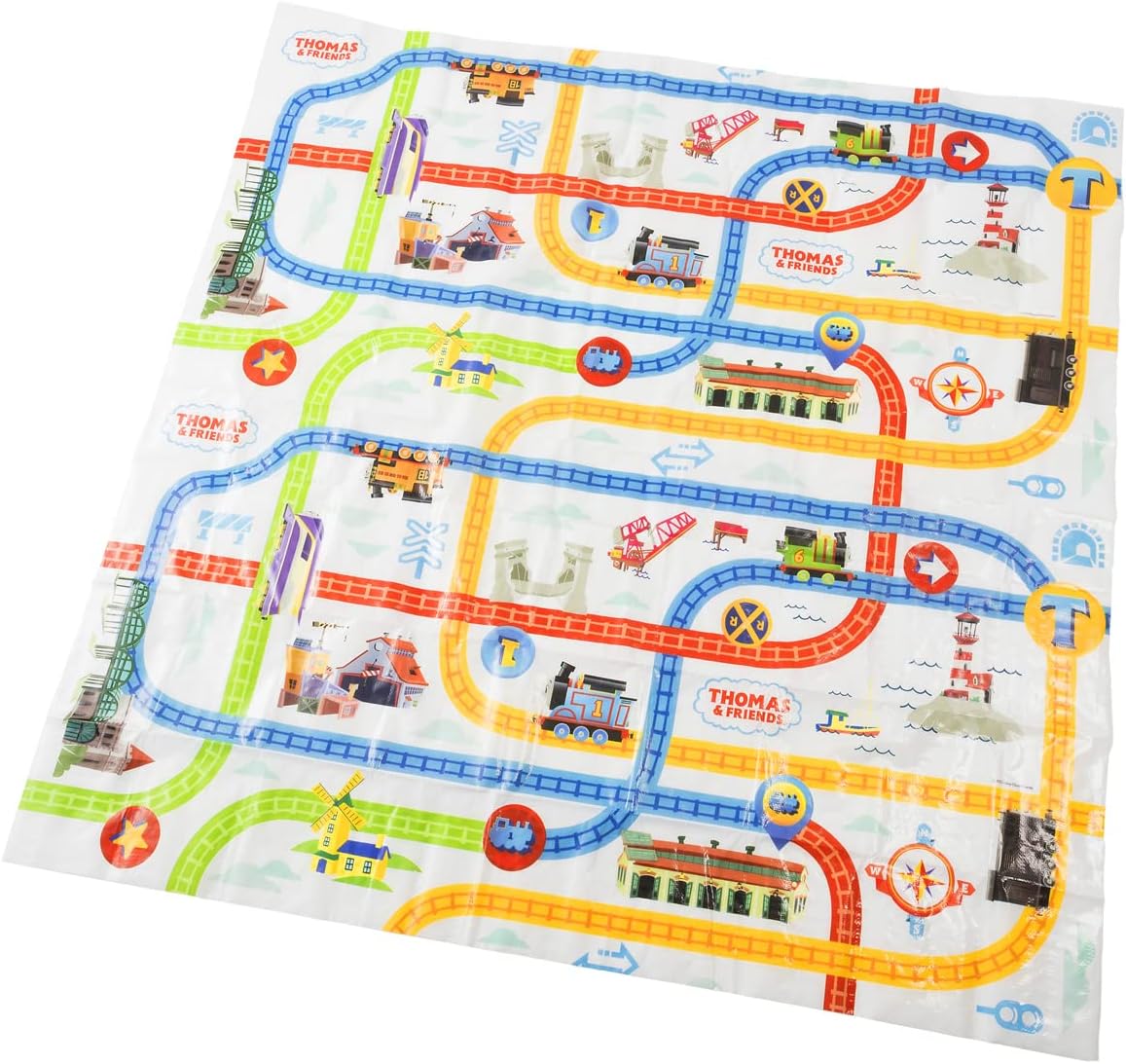 アサヒ興洋 きんしゃトーマス レジャーシートLL 線路柄 約180×180cm