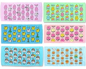 オクタニコーポレーション おえかきさんシリーズ フェイスタオル 人気柄 うんちさんピンク にじうんちさん たいがーさん にじさん ももさん おはようさん