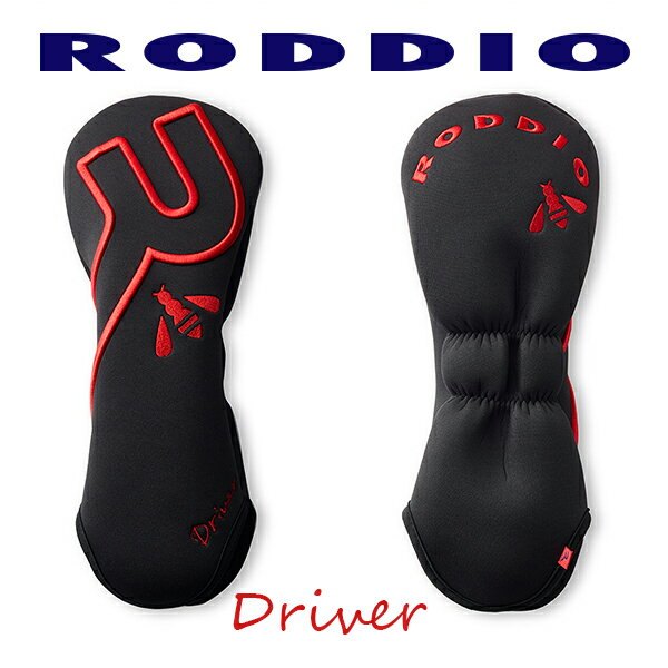 RODDIO HEAD COVER 素材：ネオプレーン Color： Black×Red made in china扱いやすいスエット調素材