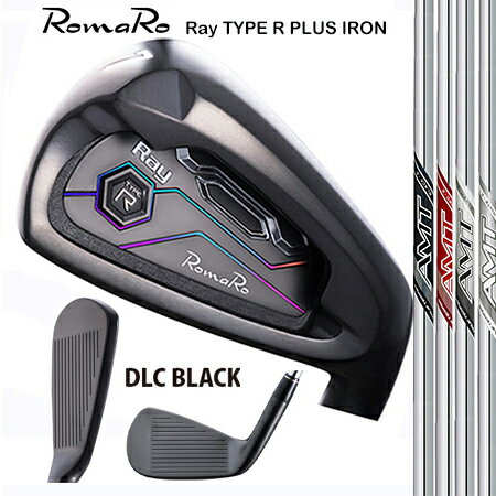 Rakuten - RomaRoロマロ　RayType-R　PLUSアイアン　DLC BLACK　20th期間限定発売//ダイナミックゴールドAMT ＃5−9・PW 6本セット【カスタム・ゴルフクラブ】
