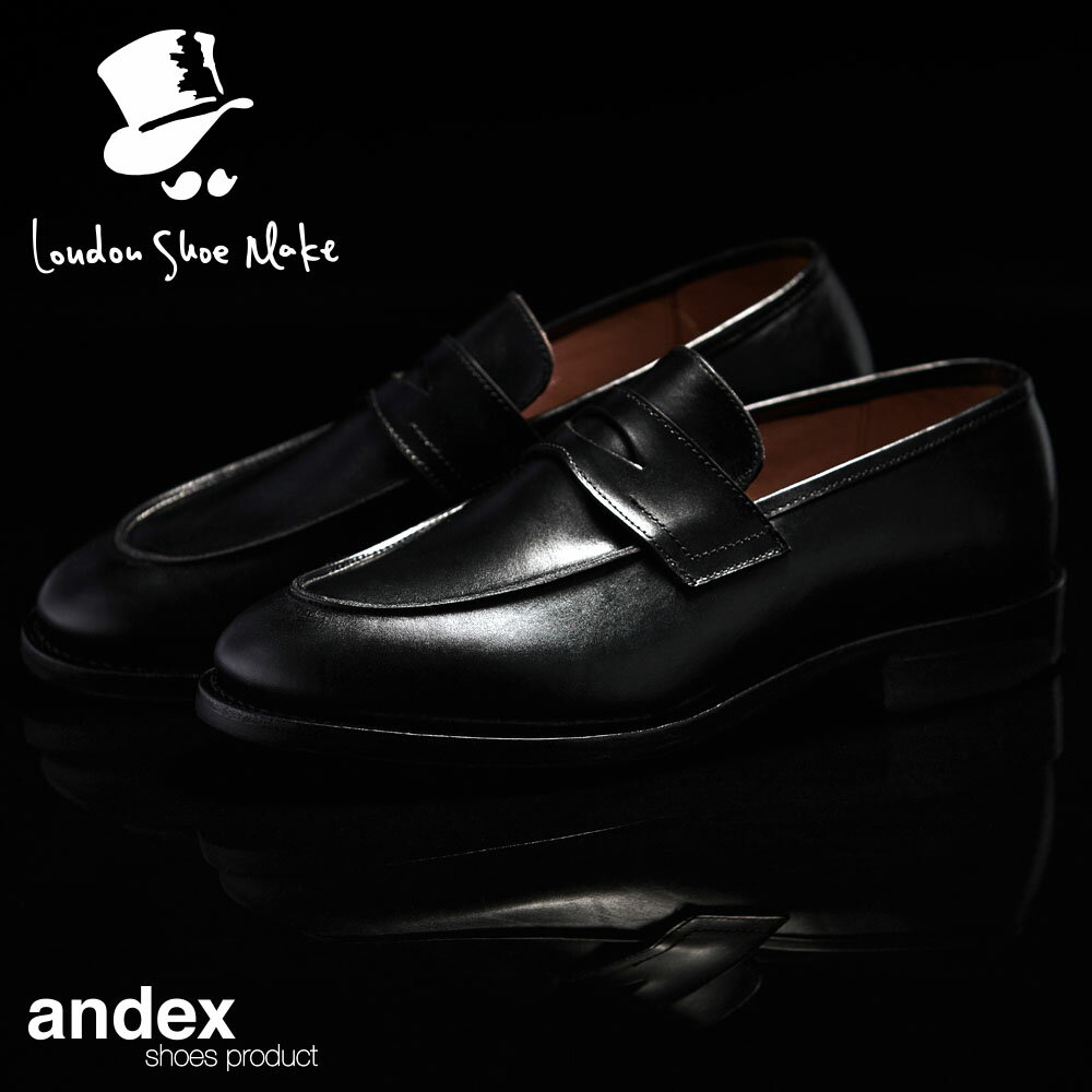 楽天靴の専門店　andex shoes product本革 コインローファー デュプイレザー ダイナイトソール スリッポン ビジネスシューズ ビジネス メンズ 靴 紳士靴 紐 グッドイヤーウェルト製法 黒 カジュアル シューズ ビジカジ デュプイ ロンドンシューメイク / London Shoe Make