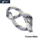 PMI(ピーエムアイ) スタティックロープ クラシック・プロフェッショナル 11mm×50m ホワイト×ブラック