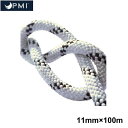 PMI(ピーエムアイ) スタティックロープ クラシック・プロフェッショナル 11mm×100m ホワイト×ブラック