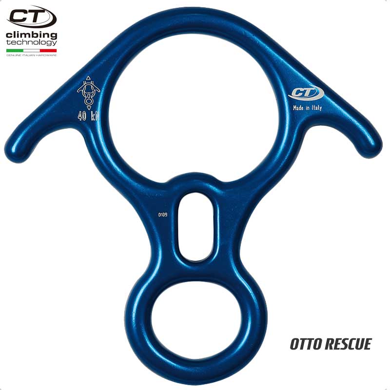 【メール便】 クライミングテクノロジー climbing technology イタリア アルミ合金 エイト環 オットー レスキュー OTTO RESCUE 【2D617】 | ホットホージング レスキュー 下降