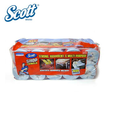 【本州送料無料】コストコ Costco SCOTT カーショップタオル 55シート 10ロール