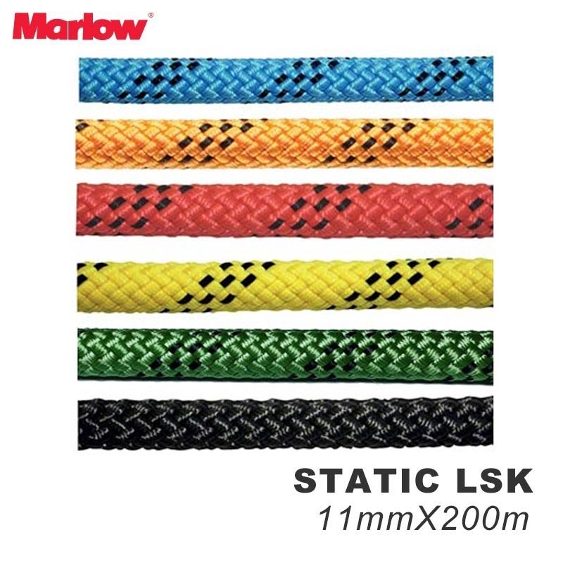 Marlow(マーロー) スタティックロープ スタティックLSK 11mm×200m ブルー・オレンジ・レッド・イエロー..